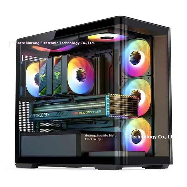 Jonsbo D301 Seaview No Column Cool Style ATX Mid Tower Desktop Back Computer Chassis Full Side Transparent Fish Tank 360 Plug-In