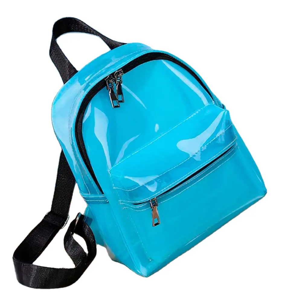 Mochilas transparentes de plástico transparente, eva pvc para meninas, viagem escolar