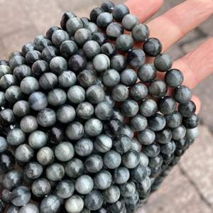 Cuentas de piedra de <span class=keywords><strong>ojo</strong></span> de halcón A + águila Natural cuentas sueltas redondas de 6mm 15 pulgadas para la fabricación de joyas - Product Image 3