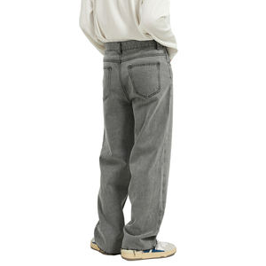 <span class=keywords><strong>Jeans</strong></span> da <span class=keywords><strong>uomo</strong></span> in Denim <span class=keywords><strong>grigio</strong></span> dritto allentato alla moda all'ingrosso all'ingrosso - Product Image 3