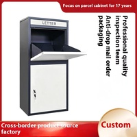 Grande boîte de livraison de colis en acier pour l'extérieur Nouveau design Boîte aux lettres étanche Poste de sécurité avec fonction de dépôt de lettres