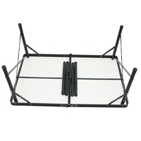 Table pliante rectangulaire légère en aluminium au design moderne, pieds réglables, facile à transporter, construction durable, camping en plein air