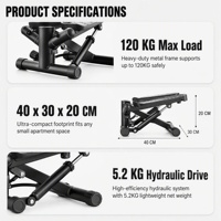 Appareil de fitness compact et portable à entraînement hydraulique pour exercices aérobiques à domicile