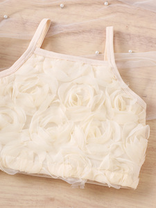 Ensemble 2 pièces pour <span class=keywords><strong>fille</strong></span> 2026 : Crop top à fleurs violettes + <span class=keywords><strong>Jupe</strong></span> tutu superposée en maille - Product Image 5