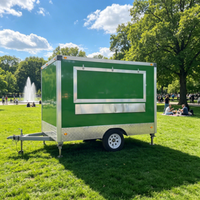 Camions de restauration mobiles certifiés CE à haute productivité, en tôle galvanisée, pour bar à bière, snacks et glaces