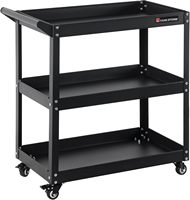 Chariot de rangement multifonctionnel pour tatouage à 3 étagères en métal, chariot roulant de qualité industrielle, organisateur d'outils pour salon de tatouage