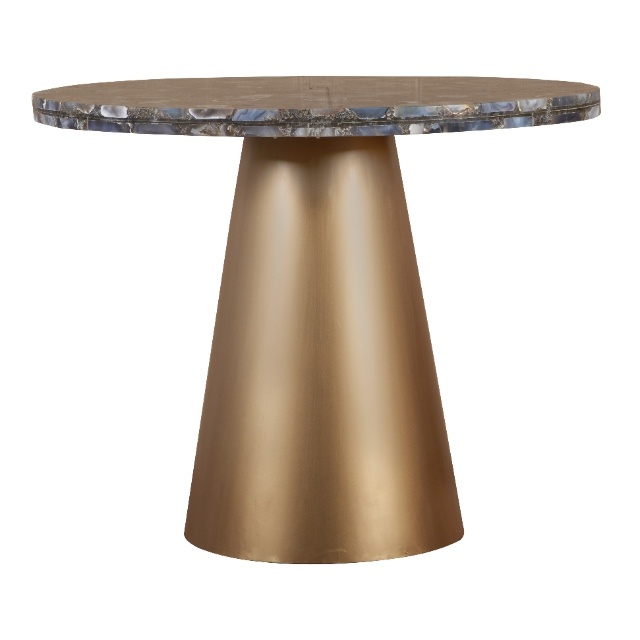 Brown Agate & Gold Finish