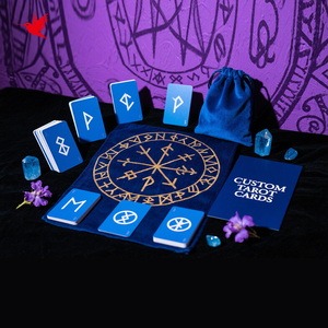 Chất lượng cao tùy chỉnh in ấn sang trọng Oracle thẻ vàng lá boong Chất lượng cao cạnh vàng bên Tarot thẻ với hộp từ - Product Image 1
