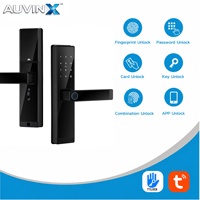 Sistema de Cerradura Inteligente con Huella Dactilar Auvinx Tuya TTLock con Control por Aplicación para Administración de Propiedades de Alquiler de Apartamentos y Proyectos Hoteleros