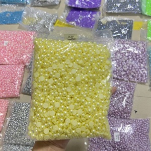 Whatstone 1,5 Mm 2mm 2,5mm <span class=keywords><strong>Loose</strong></span> Flat Bakc Abs Half Nail Art Pearl para decoración de uñas - Product Image 6