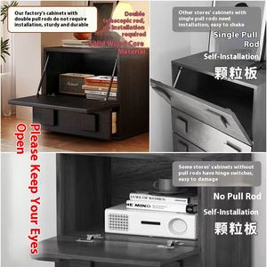 Table basse en bois massif haut de gamme de luxe léger meuble TV <span class=keywords><strong>Carmen</strong></span> combinaison armoire seau latéral de rangement salon élégant - Product Image 2