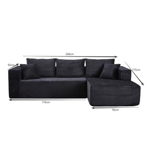 Juego de Sofás Compactos que Ahorran Espacio - Tapicería de Tela Estilo Villa con Núcleo de Esponja - Comodidad de Grado Hotelero/Apartamento - Product Image 6