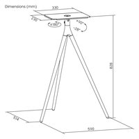 Chevalet de studio Support universel pour projecteur Vente en gros OEM ODM Design élégant Trépied pivotant et rotatif Support pour projecteur en bois
