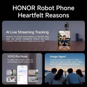 Nuevo Teléfono Inteligente <span class=keywords><strong>HONOR</strong></span> Robot 5G <span class=keywords><strong>con</strong></span> Pantalla de 6.31 Pulgadas, Cámara <span class=keywords><strong>con</strong></span> Gimbal de Aleación de Titanio, Brazo Robótico de <span class=keywords><strong>4</strong></span> DOF, 200MP, 7060mAh - Product Image 5