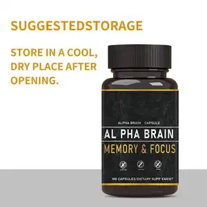 Reputation High OEM Natural Premium Nootropic Brain Supplement Alpha Brain Capsules For Concentration Brain Memory Support