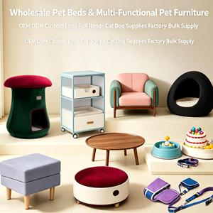 Sofá Cama para Mascotas Impermeable con Bloques de Color, Soporte Ergonómico y Base Antideslizante para Uso en Interiores - Product Image 1