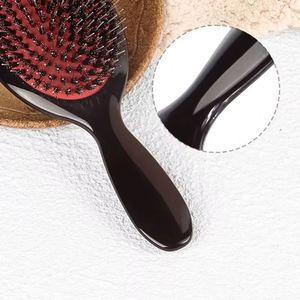 Cepillo para el cabello de cerdas de jabalí de lujo, personalizado de fábrica, marca privada, con peine rosa, para peinado slick back y extensiones de cabello y pelucas - Product Image 4