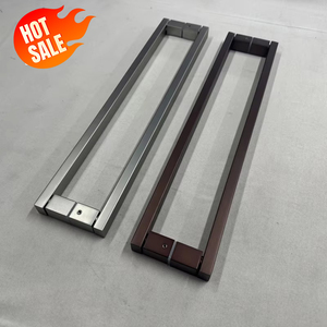 Poignée de porte en cuivre pur pour vitrine de centre commercial, café, hôtel de luxe moderne, salle de bain, douche – Grand tirette moderne - Product Image 6