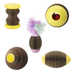 Cat Scratching <b>Board</b> Paper Ball Corrugated Paper Honeycomb Ball With Catnip Self Enjoying Cat Toy - Product Image 3