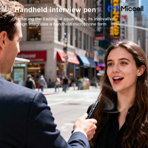 Microphone sans fil 4-en-1 Miccell avec réduction de bruit IA, écran OLED, utilisation multi-modes pour créateurs, journalistes <span class=keywords><strong>et</strong></span> formateurs - Product Image 5