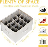 Organisateur de rangement pour chaussures sous le lit pliable et écologique avec fenêtre transparente pour tiroir de placard