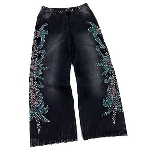 <span class=keywords><strong>Jeans</strong></span> Baggy Vintage Personalizados con Lavado Ácido para <span class=keywords><strong>Hombre</strong></span>, <span class=keywords><strong>Jeans</strong></span> de Algodón con Pedrería, <span class=keywords><strong>Jeans</strong></span> de Diseñador de Alta Calidad con Pierna Recta y Corte Acampanado para <span class=keywords><strong>Hombre</strong></span> - Product Image 2
