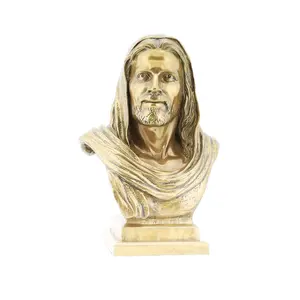 ブロンズ彫刻像家の装飾宗教的な記事クリスチャンイエス工芸品の樹脂鋳造銅バスト
