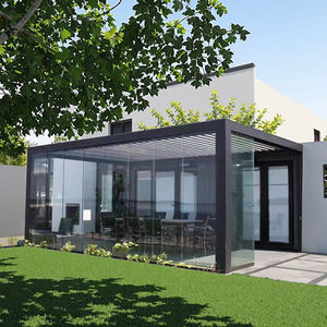 ศาลาพักผ่อนกลางแจ้งแบบมีหลังคาปรับได้ ดีไซน์หรูหรา พร้อมไฟ LED  โครงสร้างอะลูมิเนียม  ระบบมอเตอร์  แบบยั่งยืน - Product Image 1