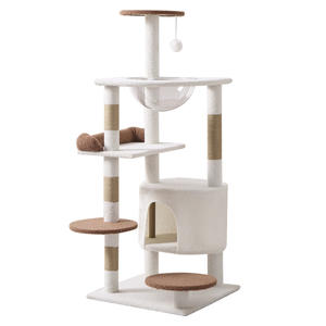 สนามเด็กเล่นในร่มลายแมวหลากหลายขนาด180ซม. บ้านแมวพลาสติกไม้ขนาดใหญ่ที่ทันสมัยพร้อม5แพลตฟอร์ม3<span class=keywords><strong>คอน</strong></span><span class=keywords><strong>โด</strong></span>แขวนของเล่น - Product Image 1