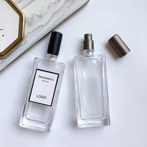 Flacon de parfum en verre portable de 50 ml, carré, imprimé sérigraphié, avec pompe pulvérisatrice, emballage séparé haut de gamme, pour huiles parfumées - Product Image 6