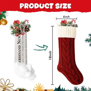 Chaussettes de Noël tricotées chaudes et douillettes pour enfants, sacs cadeaux pour bonbons, vente chaude d'usine pour Joyeux Noël - Product Image 2