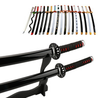 Épée en bois Demon Slayer Nichirin Blade COS Tanjiro et Zenitsu Agatsuma en bambou