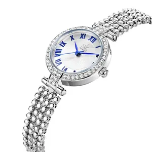 Jam tangan Quartz elegan pabrik jam tangan Guangzhou hadiah modis dengan tali gelang Chic
