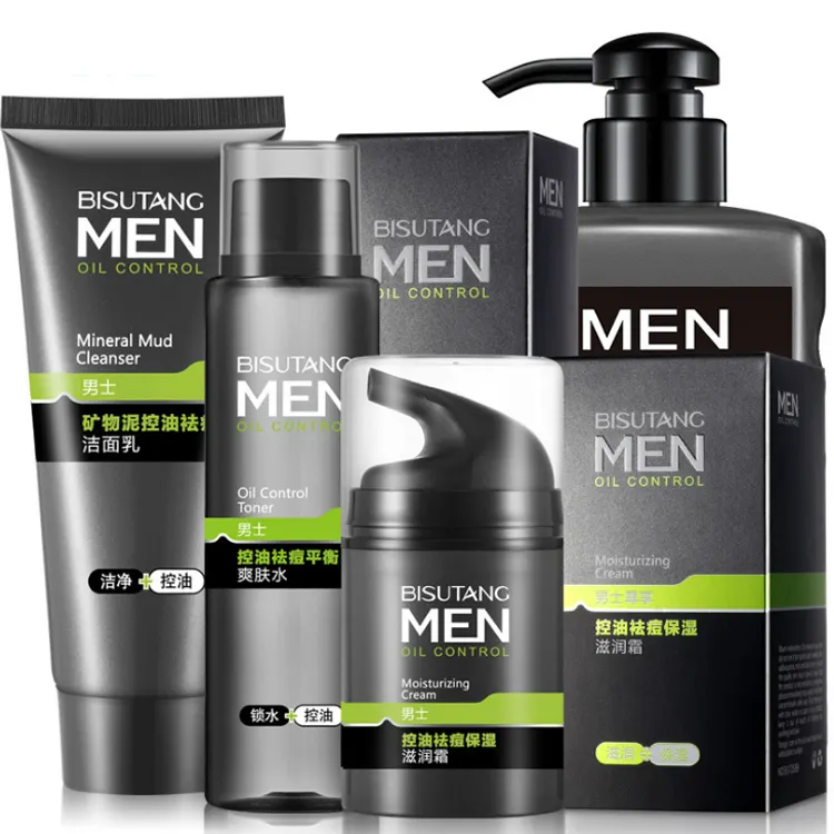 OEM Deep Cleaning Beauty Men SKin Care Products Oil Control Moisturizing Anti Acne Volcanic Men's skin care set for men