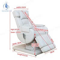 Salon moderne inclinable réglable 3 moteurs Facial Spa LED Beauty Lash Bed pour salon