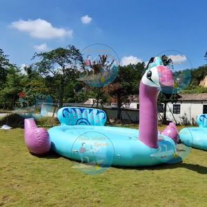 Flotteur <span class=keywords><strong>gonflable</strong></span> géant <span class=keywords><strong>rose</strong></span> doré en forme de <span class=keywords><strong>flamant</strong></span> <span class=keywords><strong>rose</strong></span>/10 personnes, paon, océan, flotteur aquatique - Product Image 4