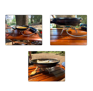 Réchaud de camping avec poignée en acier et tête de four pour la <span class=keywords><strong>randonnée</strong></span> et la cuisson, utilisation en barbecue - Product Image 6