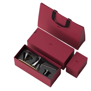 Bộ ấm chén trà kiểu Ả Rập màu đỏ sang trọng, chất lượng cao, kèm ấm và chén thủy tinh, thích hợp làm quà tặng, dùng được ở nhà và khi đi du lịch. - Product Image 1