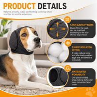 Cache-oreilles pour chien à ajustement auto-adaptatif pour le calme sonore, cagoule apaisante pour chien, protège-oreilles pour le bain, le toilettage et la natation
