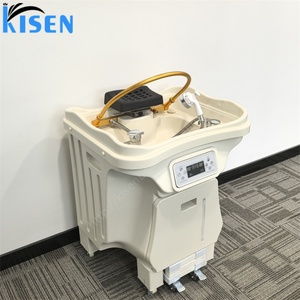 KISEN Head Spa Basin With 60L Water Tank Head Spa Equipment Portable Sink Height Adjustable Portable Shampoo Bowl with <b>LED</b> - Product Image 5