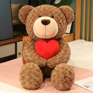 Fornitore di peluche giocattoli morbidi ricamo marrone orso di <span class=keywords><strong>natale</strong></span> con vestiti di 30cm simpatico peluche peluche animale di peluche per i regali - Product Image 5