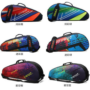 3-Pack Custom Portable Racquet Sport Bags Single Double Shoulder Large PU Capacity Thick <b>Badminton</b> Tennis <b>Racket</b> <b>Cover</b> Backpack - Product Image 2