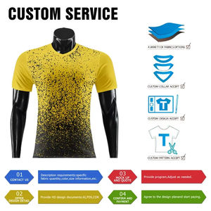 Maglia da Calcio Unisex OEM a <span class=keywords><strong>Maniche</strong></span> <span class=keywords><strong>Corte</strong></span>, Kit da Football Americano Traspirante, Stampato, Anti-umidità, Antibatterico, Taglie Grandi - Product Image 4