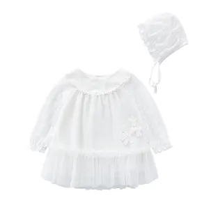 Kant Baby Kleding Plain White Baby Rompertjes, Katoen Meisjes Bodysuit Pasgeboren Baby Kleding Met Hoed Set