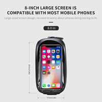 Sacoche de cadre de vélo TOSUOD pour téléphone, en TPU, avec écran tactile et fermeture éclair, pour le cyclisme quotidien