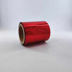 Tùy Chỉnh Polyester Vật Liệu Vật Nuôi Bạc Màu Đỏ Ba Chiều Kỹ Thuật Số Lá Colourful Mực Phản Ứng Lá Flexo Lạnh Dập Lá - Product Image 5