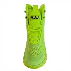 AS33 5AA Bottes tactiques vert néon pour hommes, tige en maille respirante en nid d'abeille, semelle haute absorbant les chocs, pour la chasse et le camping en plein air - Product Image 1
