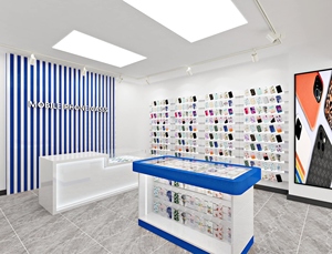 2024 Modern Mobile Shop <strong>Design</strong> Glass Show Case <strong>Display</strong> Gloss White Phone <strong>Display</strong> Cabinet - Product Image 2