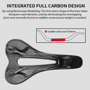 BXT Fibra de carbono T1000 3D Impreso Sillín Estructura de soporte Sillín de fibra de carbono 145mm x 250mm Sillín de bicicleta - Product Image 5