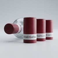 Bouchons d'étanchéité haut de gamme personnalisés en aluminium et plastique, de qualité alimentaire, avec impression par transfert thermique pour bouteilles de boissons et de vin